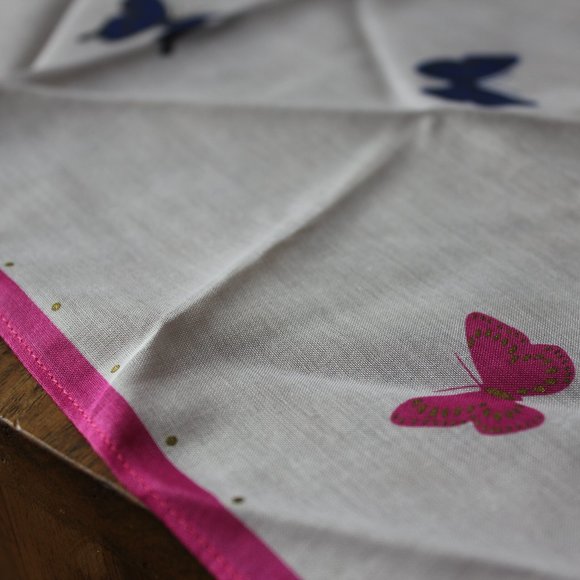 Hanae Mori Iconic Butterfly Square Scarf - Picture 6 of 9